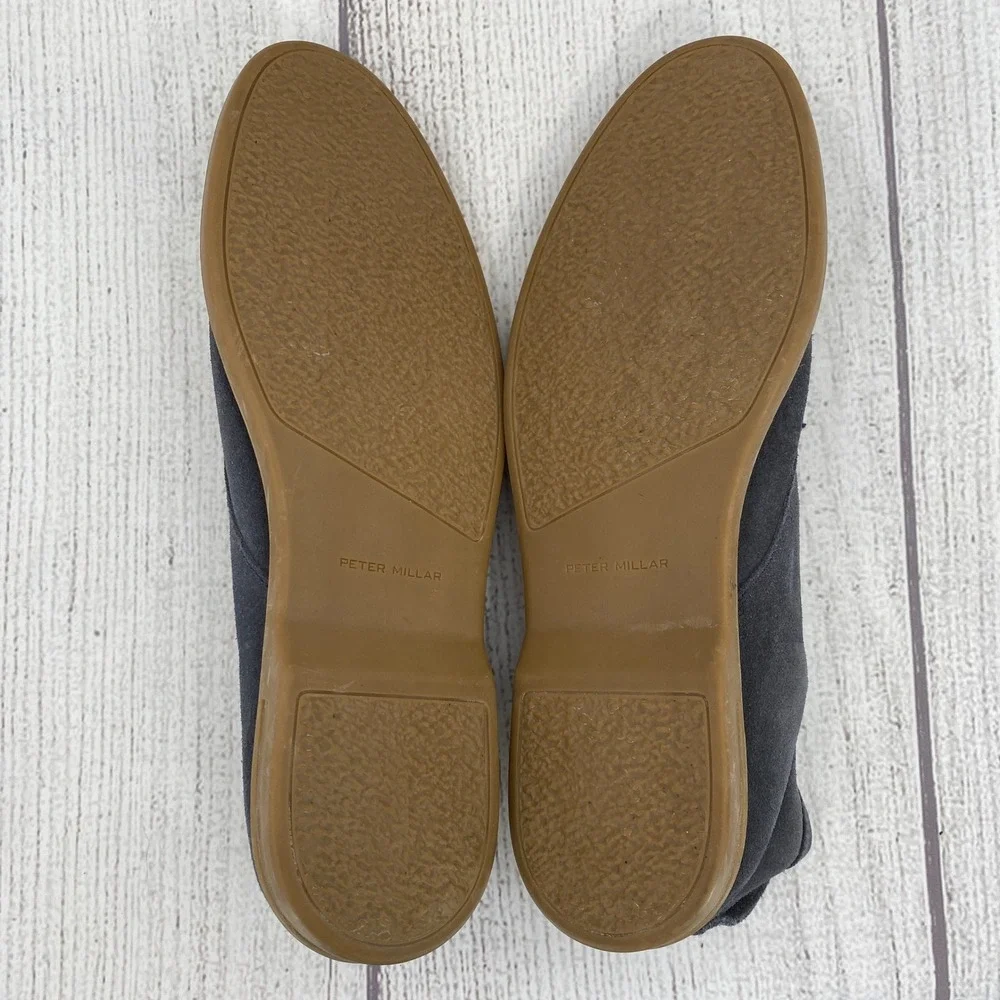Peter Millar Chukka Excursionist Boot Mens 8.5 Blue Suede Gum Sole Slip On Shoes